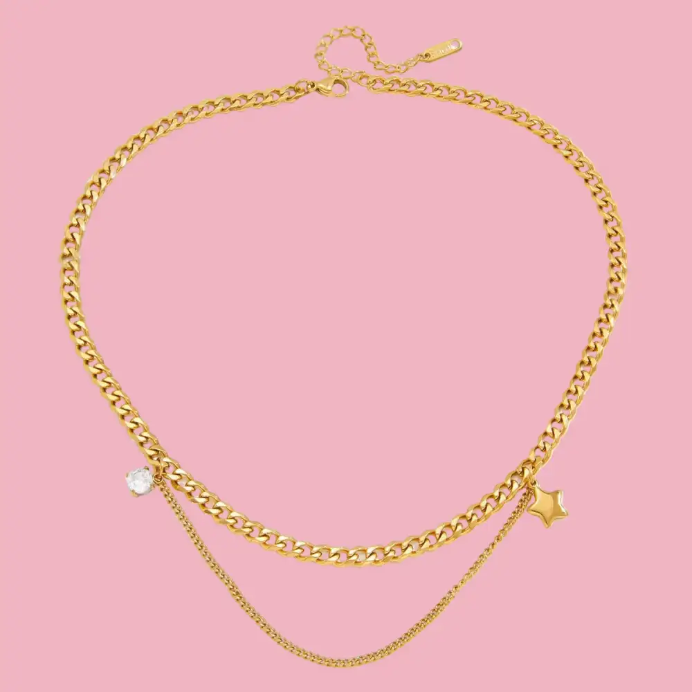 Contemporary Refined Zirconia Necklace