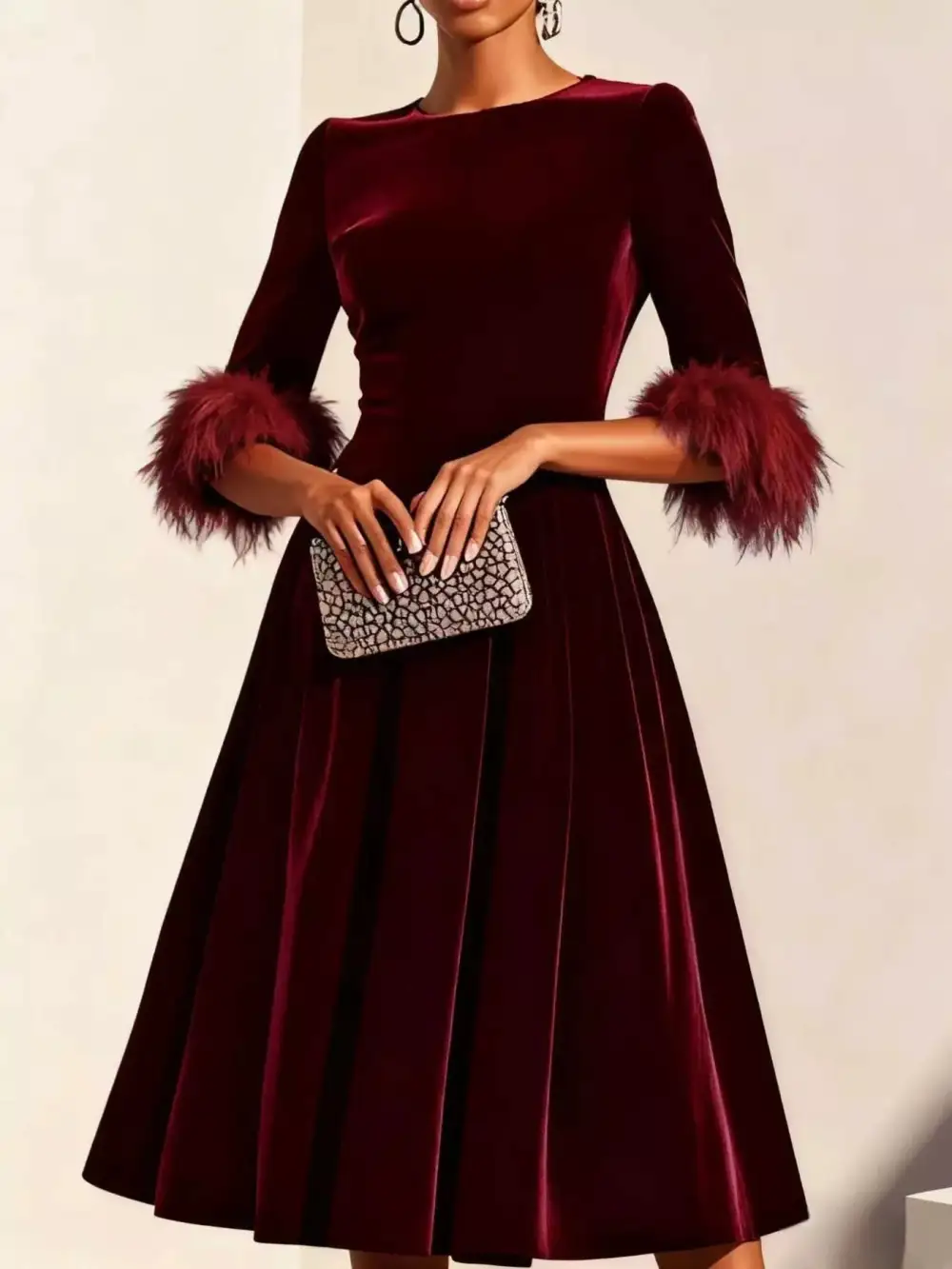 Velvet Midi Dress
