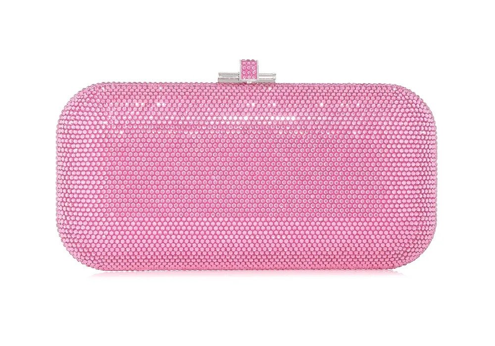 Textured Long Slide Evening Clutch