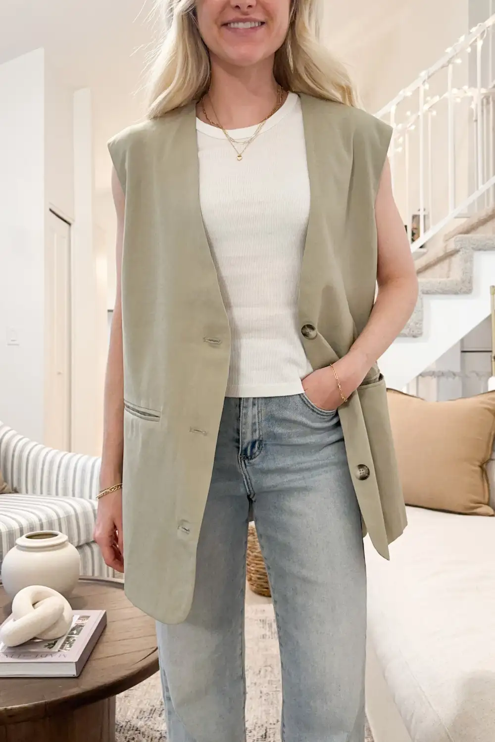 Clean Line Soft Oversized Vest
