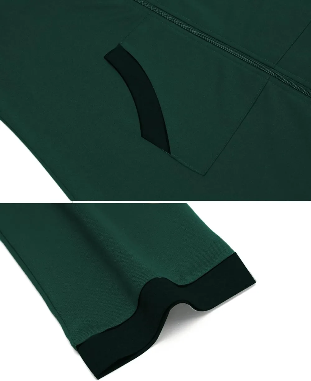 50% OFF Women Zipper Robe 3/4 Sleeves Loungewear Dress Full Length Sleepwear Pockets Housecoat Nightgown Long Bathrobe