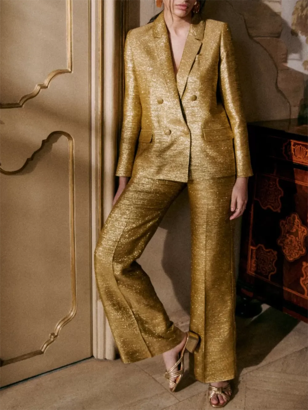 Gold Shimmer Blazer