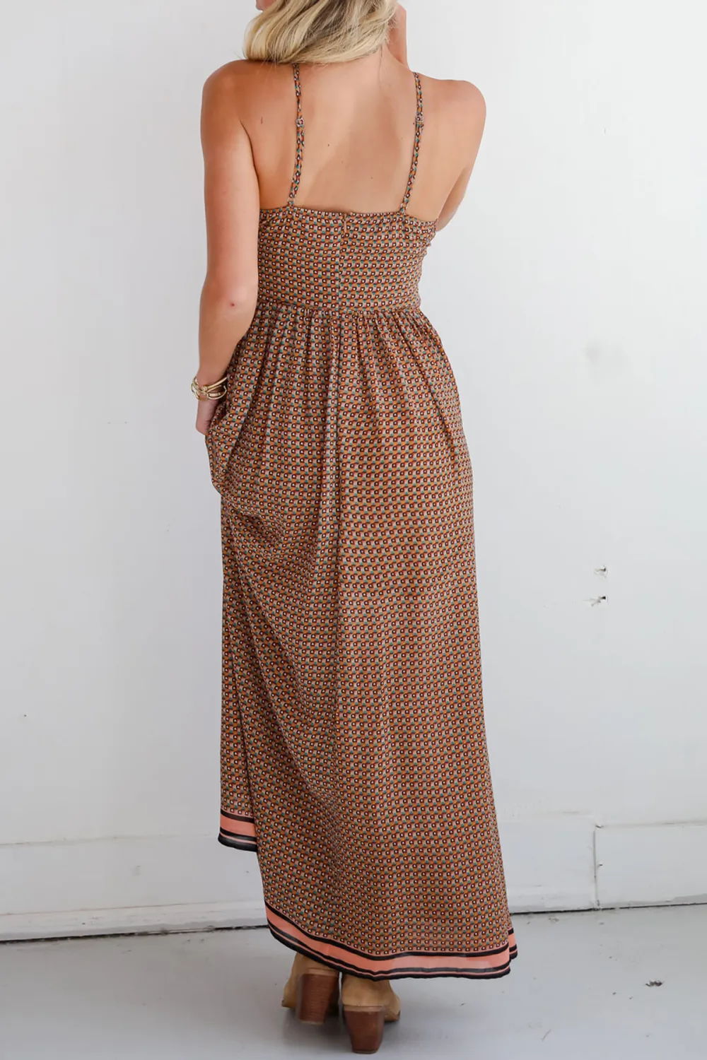 Mocha Sleeveless Maxi Dress
