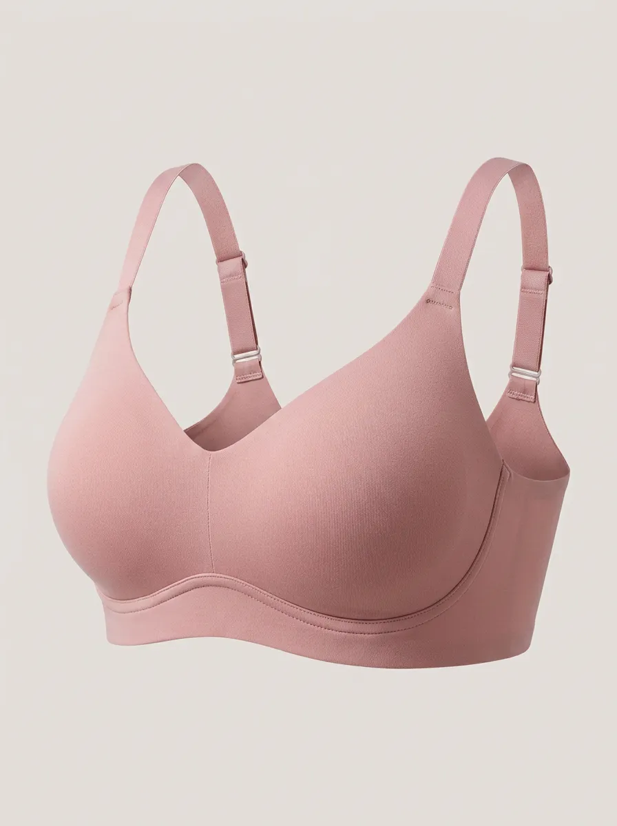 Women's Wireless Seamless Molded-Cup Adjustable-Strap Bra