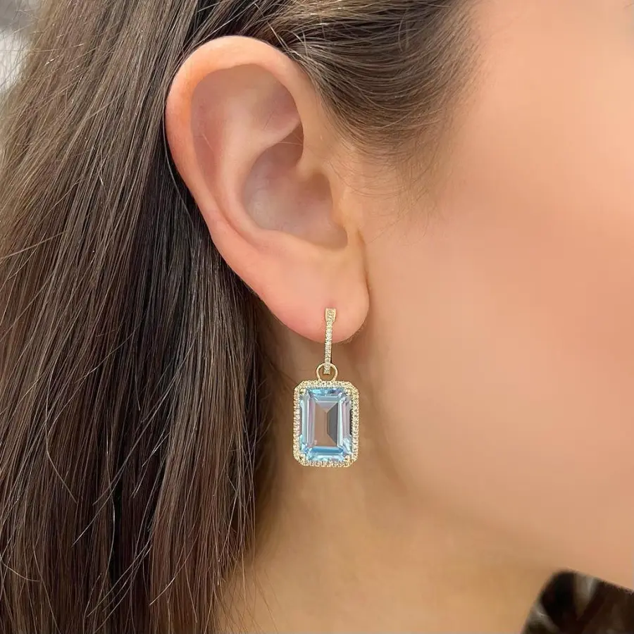 Openwork Statement Gem Detail Earrings