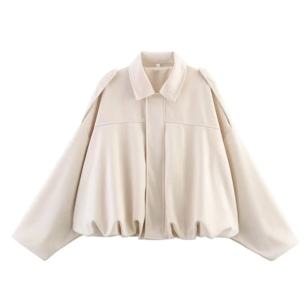 Relaxed Suede Fleece Casual Outerwear Jacket