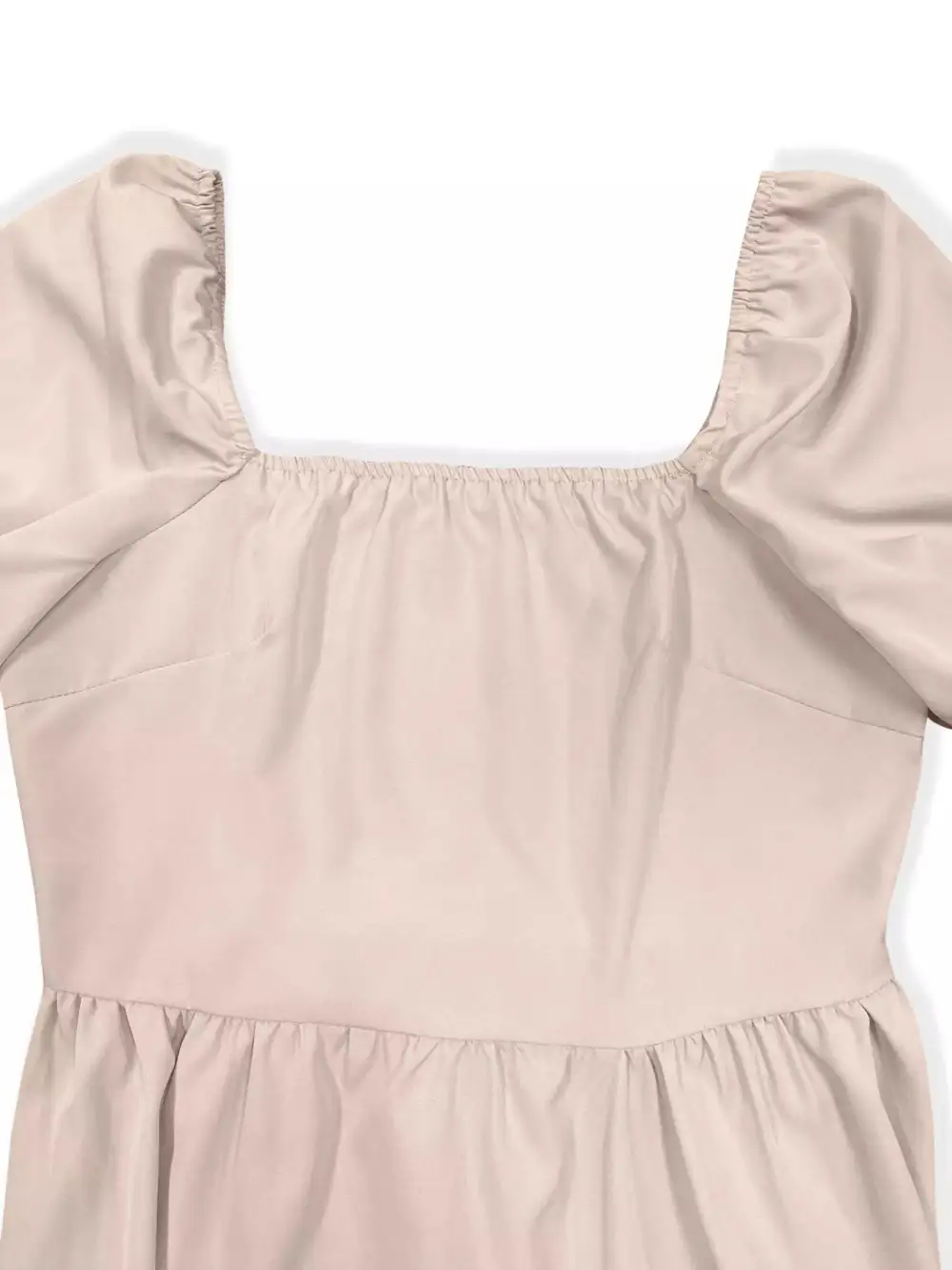 Square Neck Puff Sleeve Mini Dress