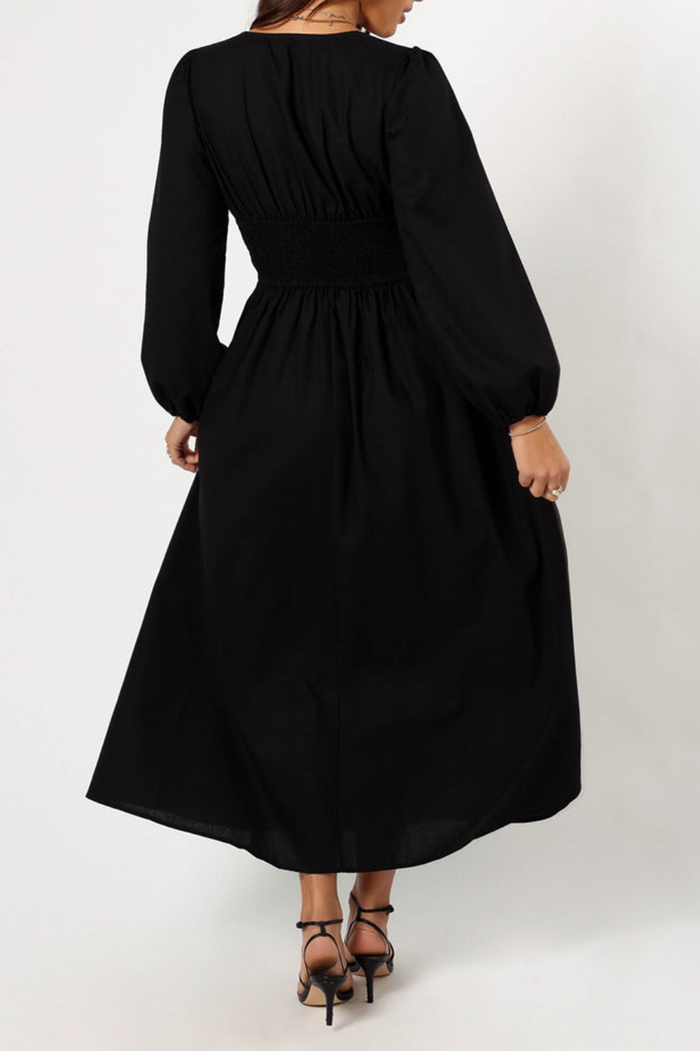 BLACK LONG SLEEVE MAXI DRESS
