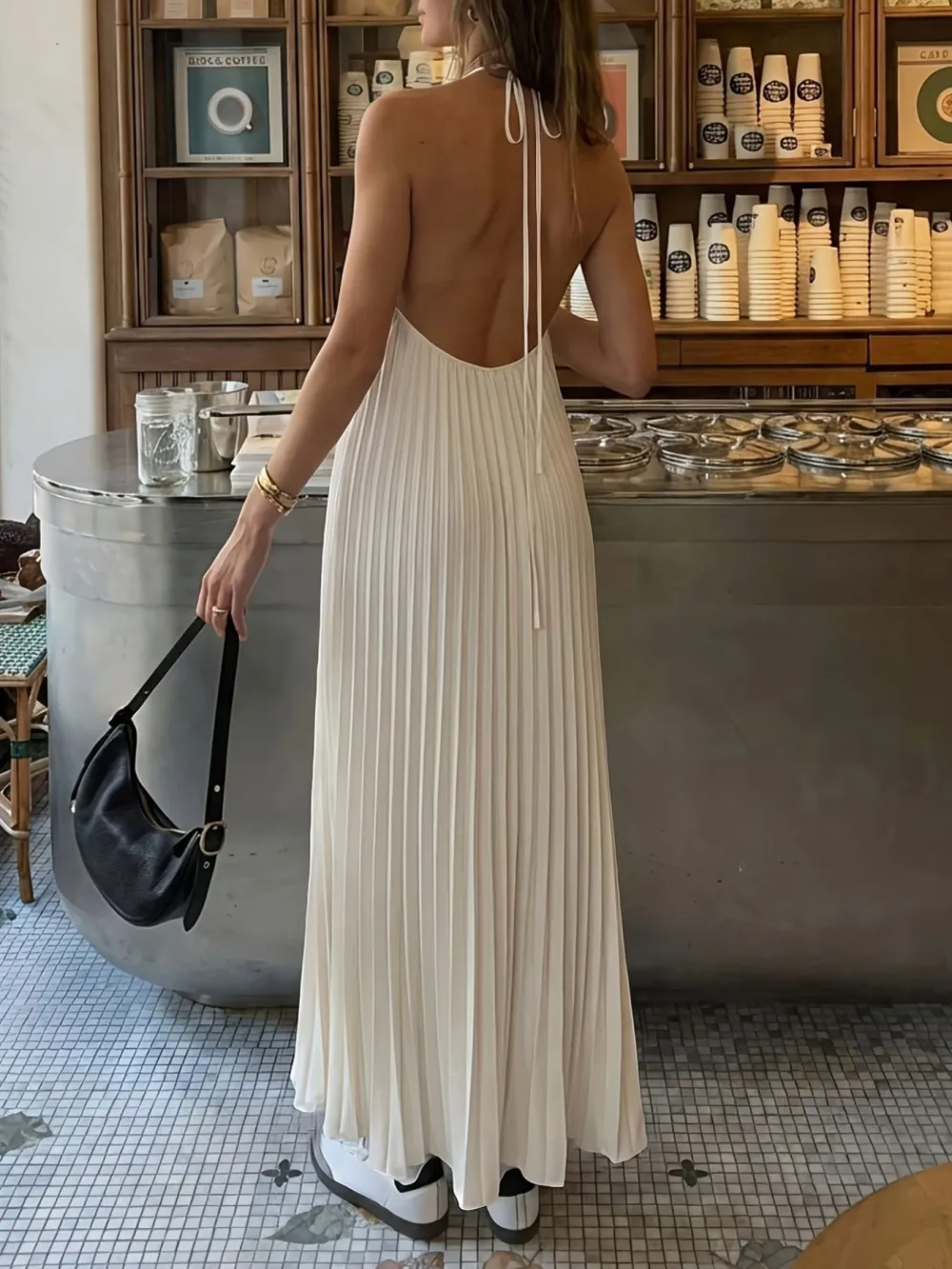 Pleated Maxi Dress