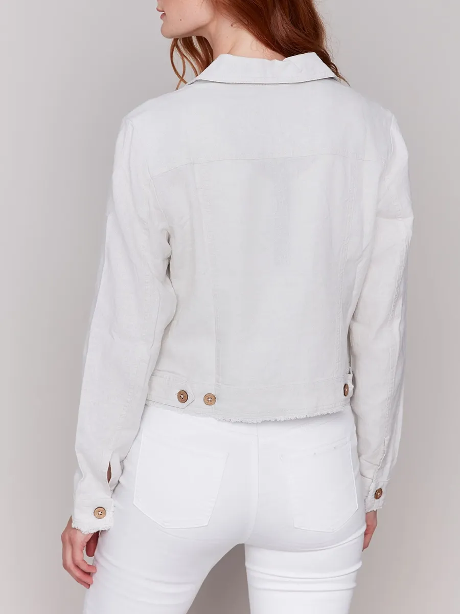 Fashionable And Versatile Linen Blend Women's Jacket