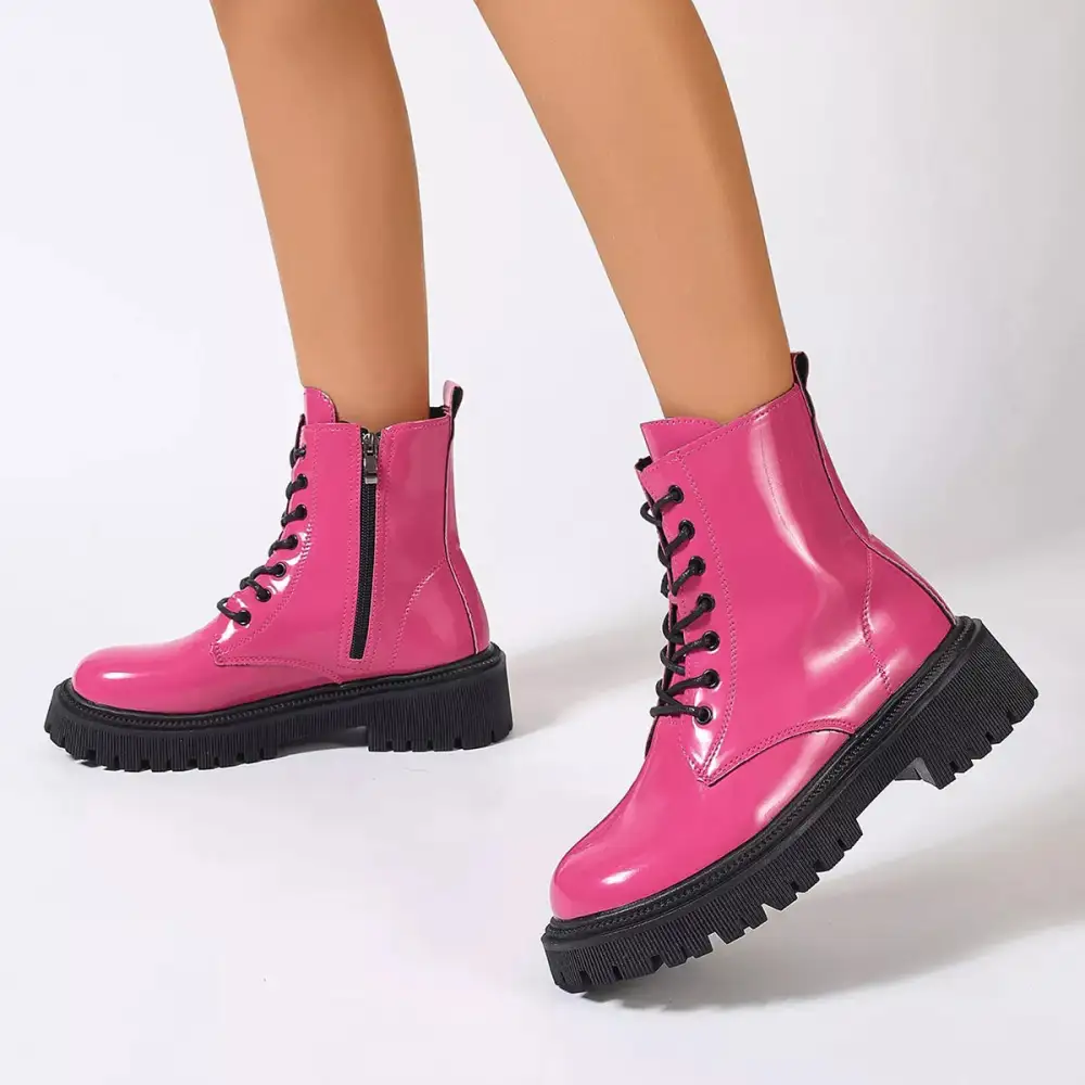 Lace Up Platform Combat Boots