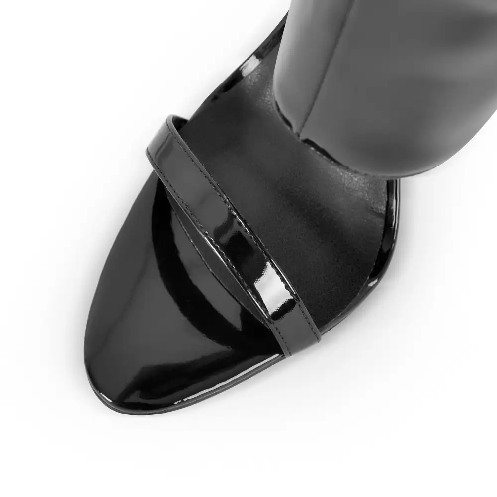 Pointed Toe Stiletto Over The Knee Boot Sandals