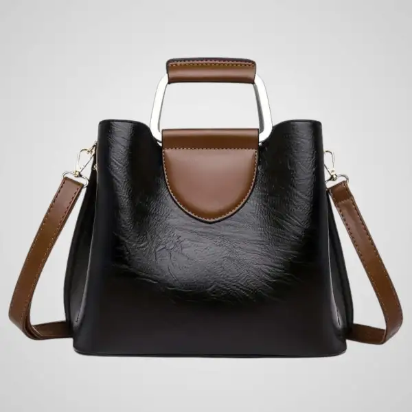 Relaxed Foldover Leather Handbag