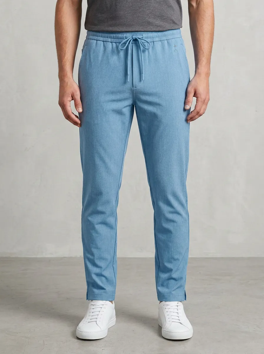 Classic Flag-Motif Embroidered Golf Athletic Pants