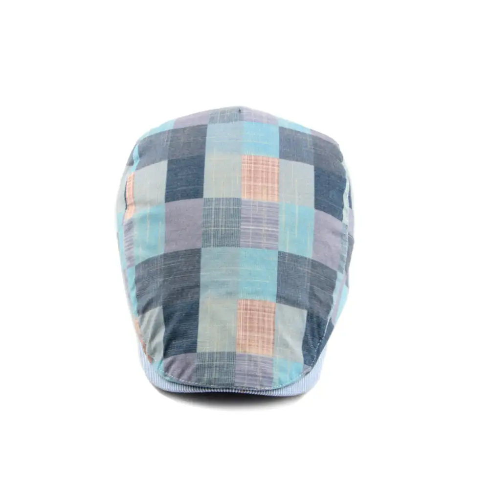 Cotton Plaid Newsboy Cap