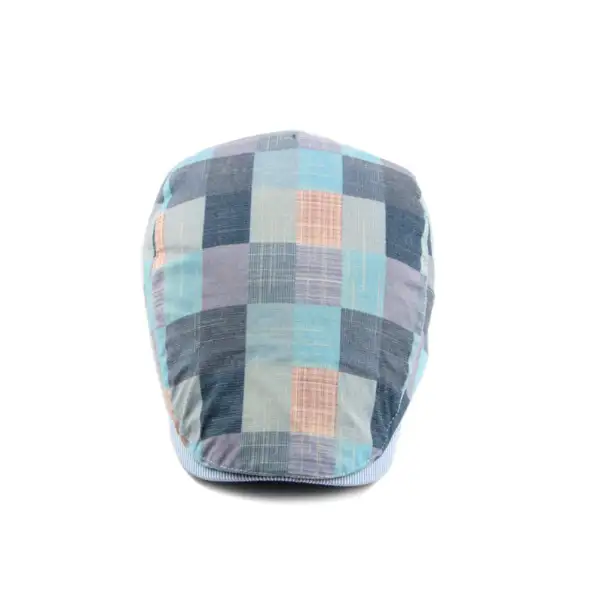 Cotton Plaid Newsboy Cap