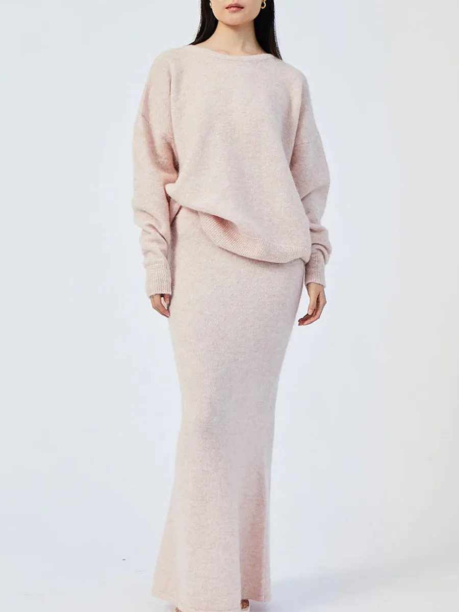 Mohair Crew Neck Knit Jumper