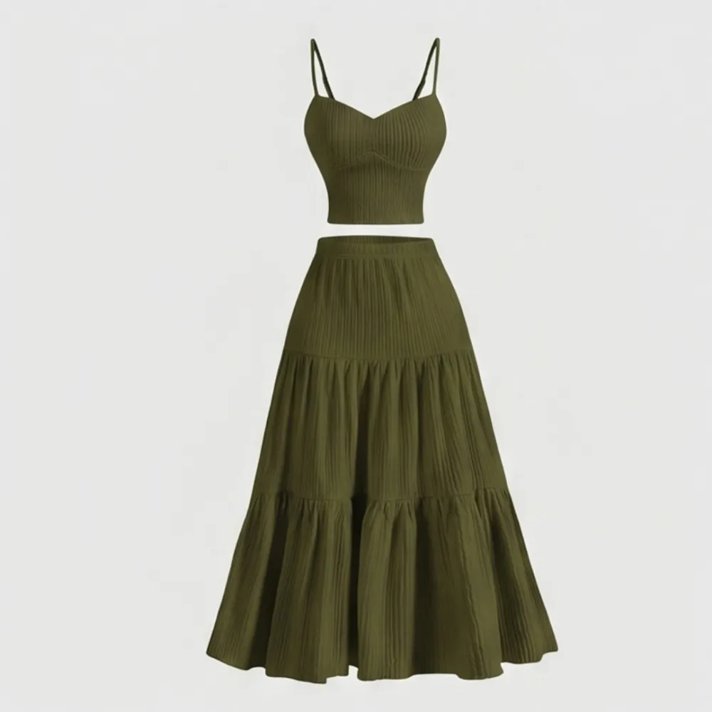 Tiered Maxi Skirt Set
