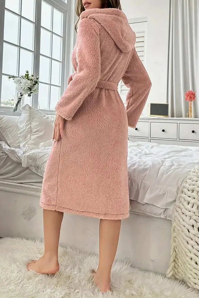 Hooded Cotton Terry Bath Robe