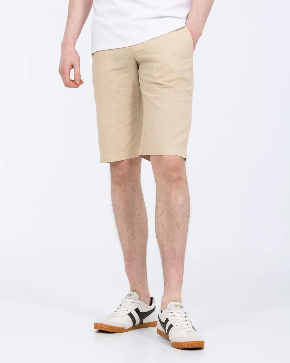 Polished Regular Fit Linen Shorts