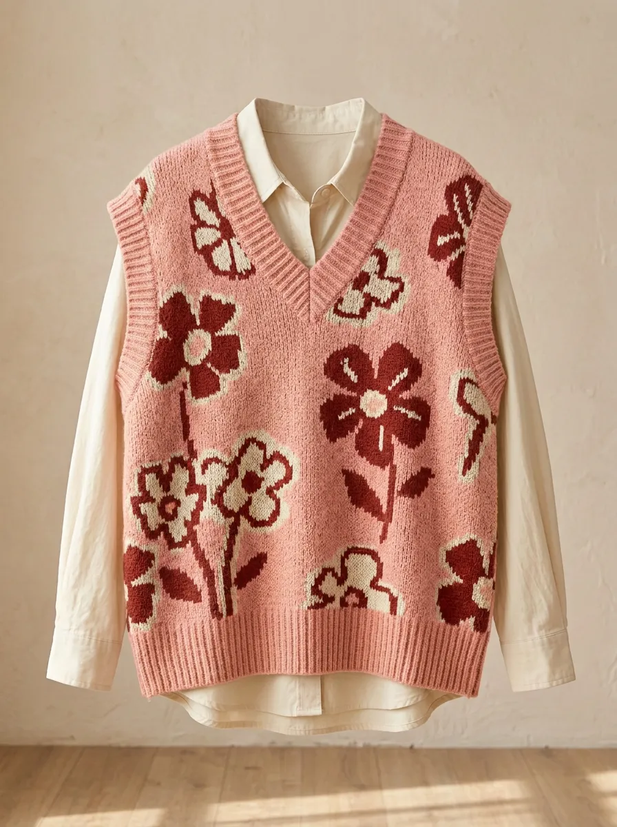 Everyday Floral Sweater Vest