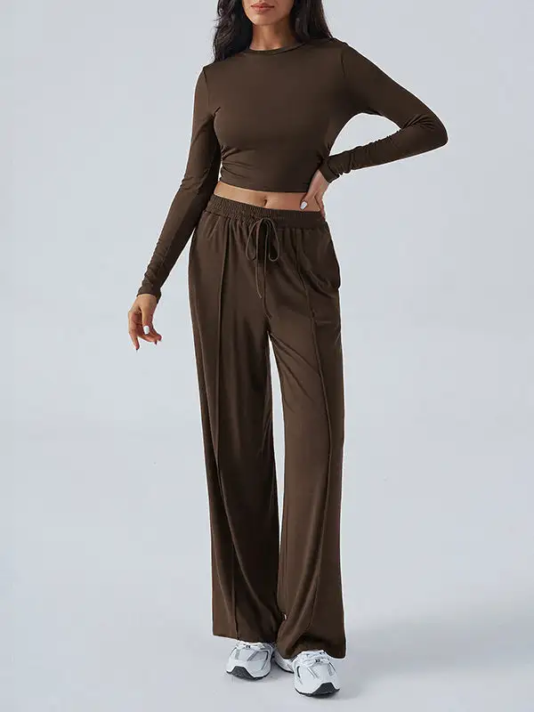 Long Sleeve Relaxed Tee And Pants Set