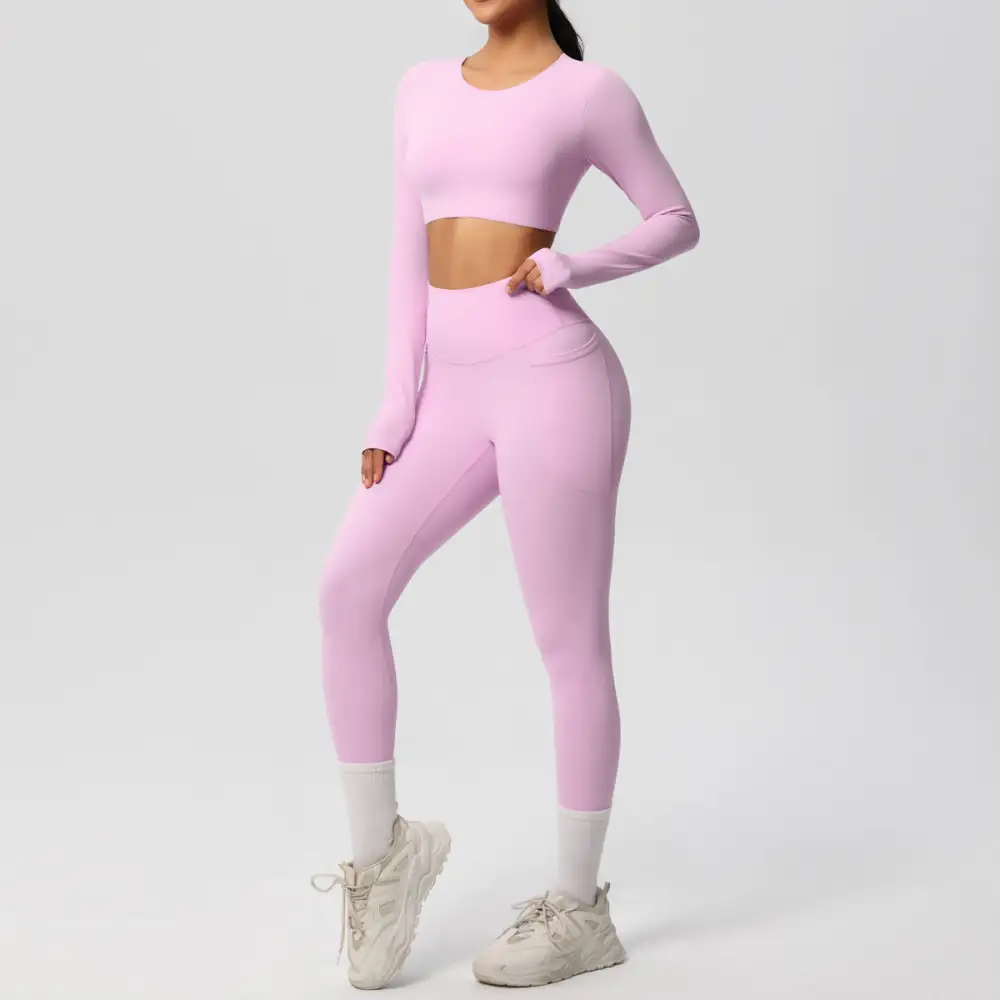 Brushed High-Waist Two-Piece Activewear Active Set