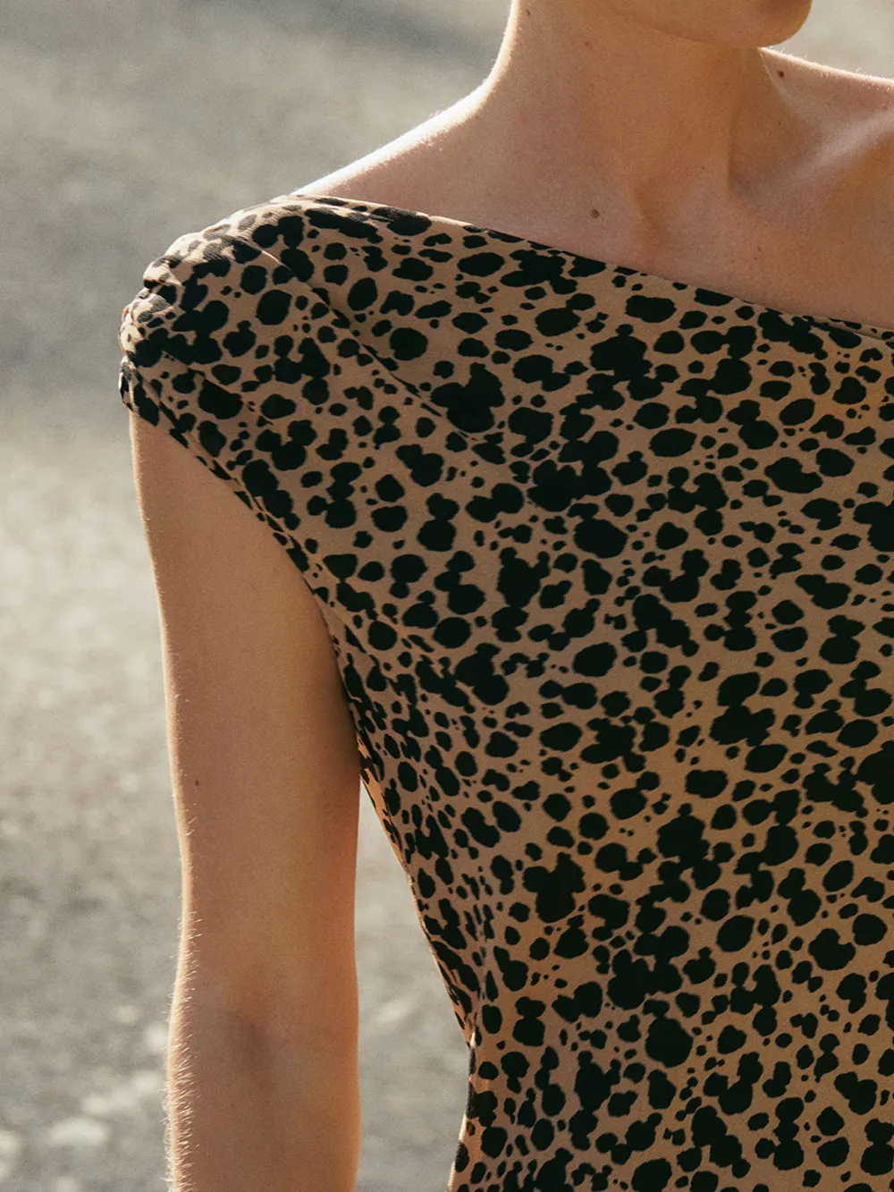 Leopard Print Off Shoulder Mini Dress