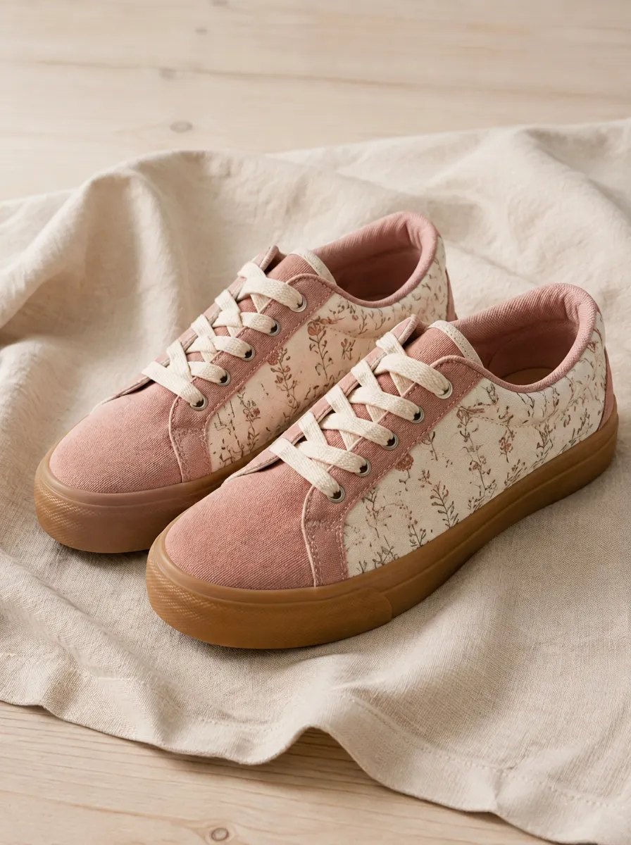 Women's Botanical Floral Pattern Lifestyle Skate Shoes