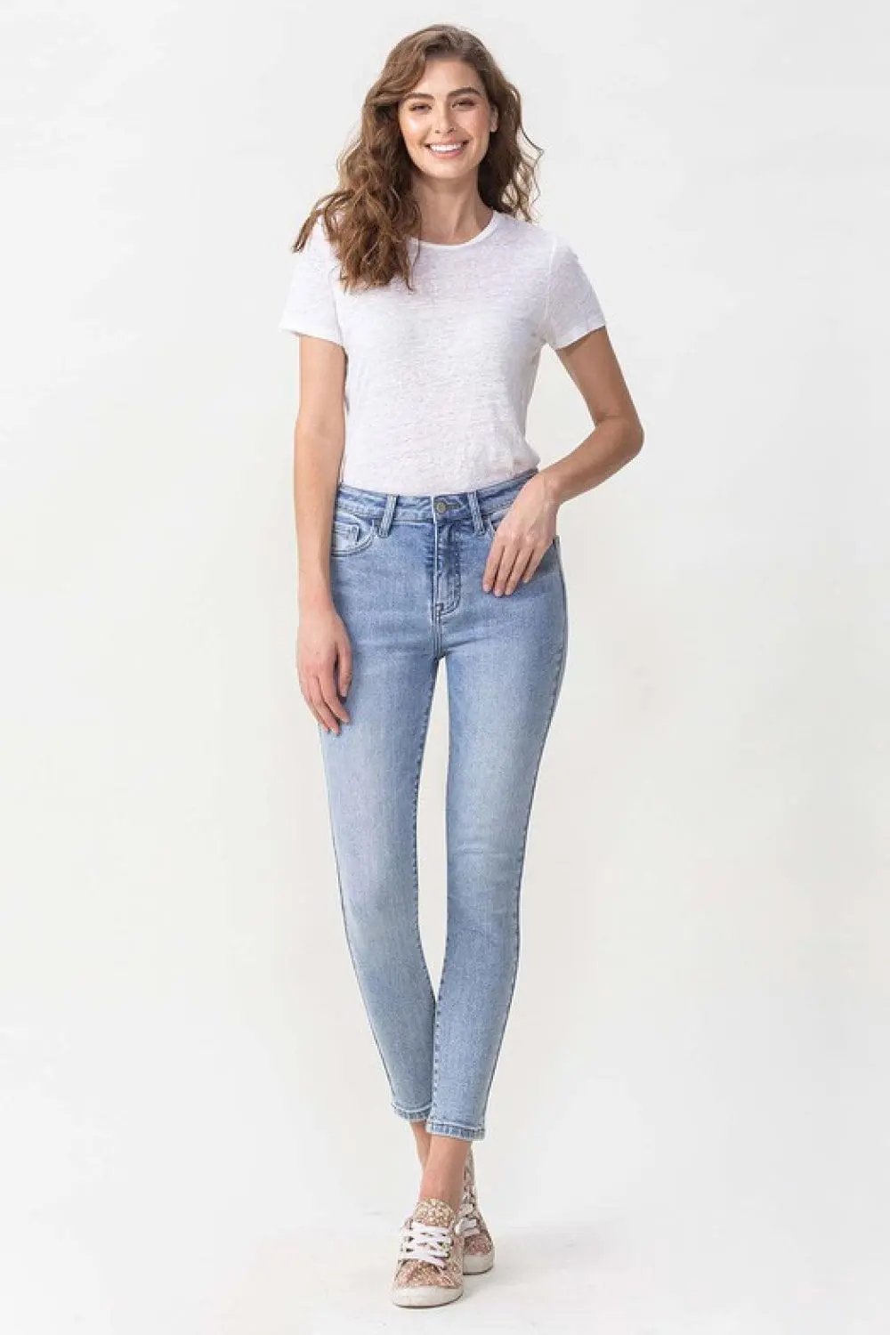 Polished High Waist Skinny Denim Jeans