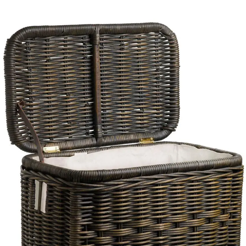 Fabric Liner For Narrow Rectangular Wicker Laundry Hamper