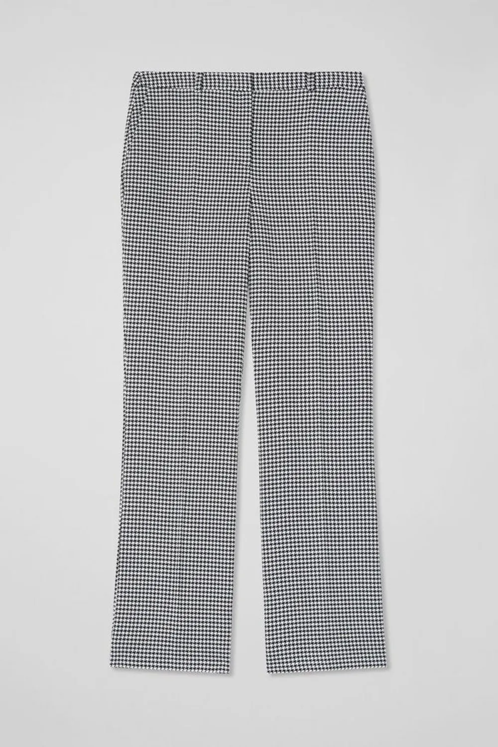 Black Cream Checkered Straight Leg Trousers