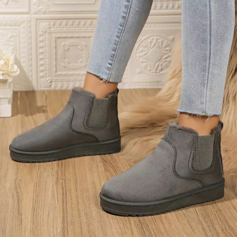 Soft Round Toe Platform Boots