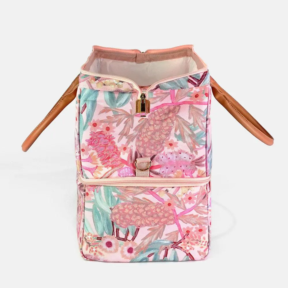 Floral Carry Cooler Bag For Outings