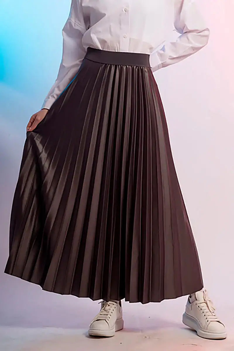 Reversible Pleated Midi Skirt