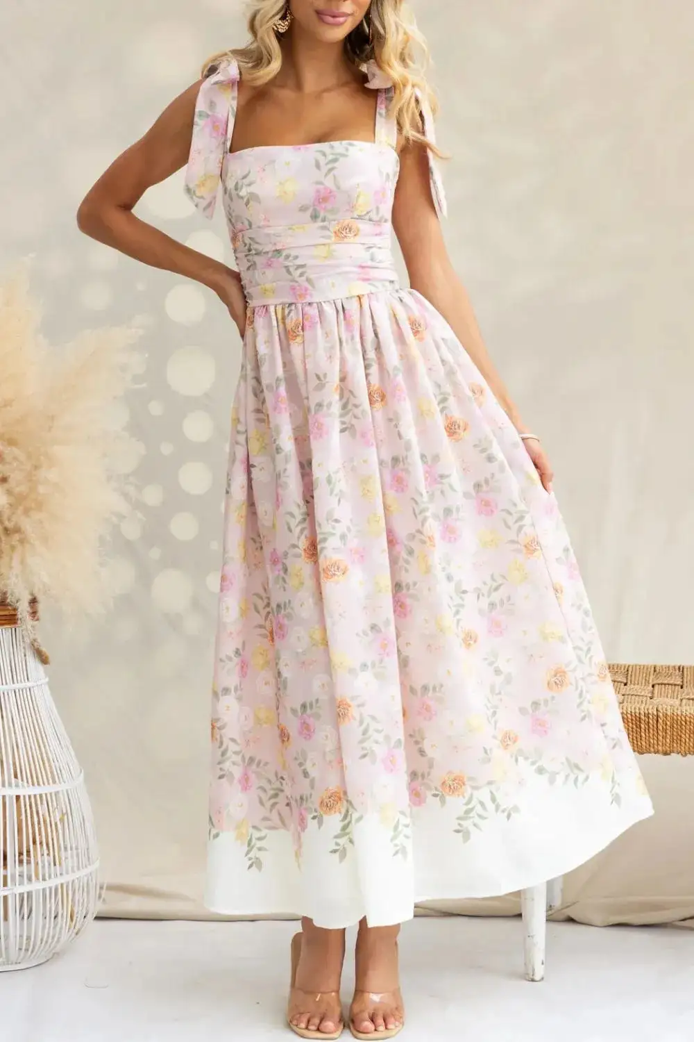 Sleeveless Printed Midi Dress