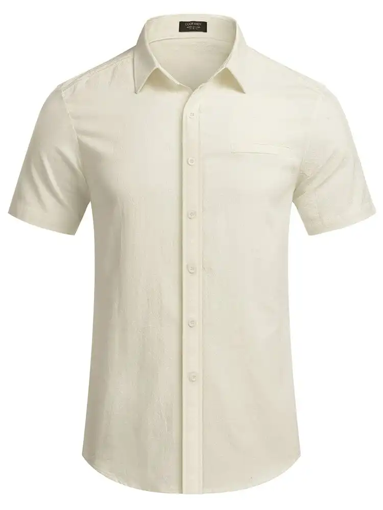 Casual Linen Button Down Shirt
