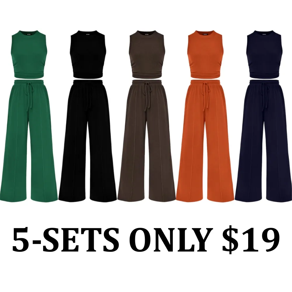 Women's 2-Piece Ribbed Knit Lounge Set