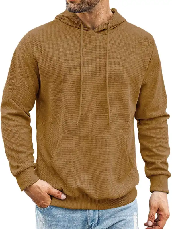 Classic Leisure Waffle Knit Hoodie