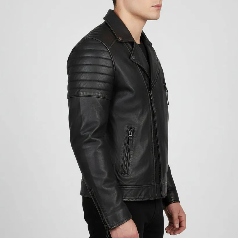Rugged Leather Biker Jacket