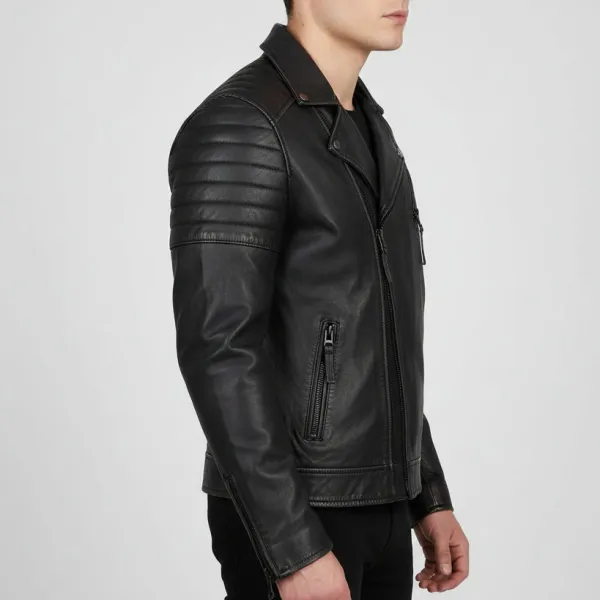Rugged Leather Biker Jacket