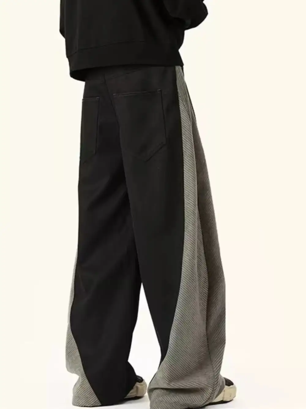 Men's Plus Size Contrast Relaxed Fit Pants