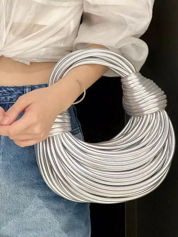 Everyday Geometric Zip-Top Shoulder Bag