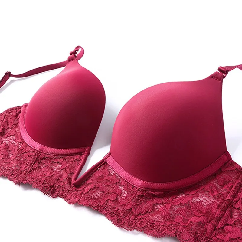 Classic Plunge Lace Embroidered Everyday Bra