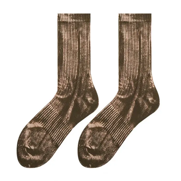 Tie Dye Effect Ribbed Socks