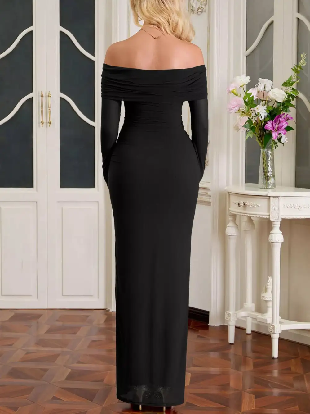 Comfort Fit Ruched Maxi Dress
