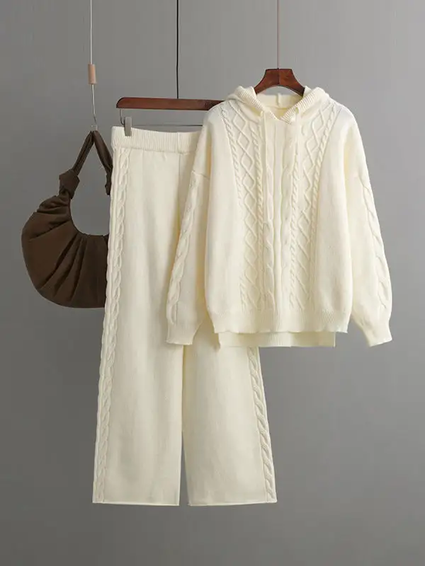 Relaxed Hooded Sweater And Pants Set
