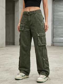Signature Multi Pocket Detail Women's Multi Pocket Cargo Pants