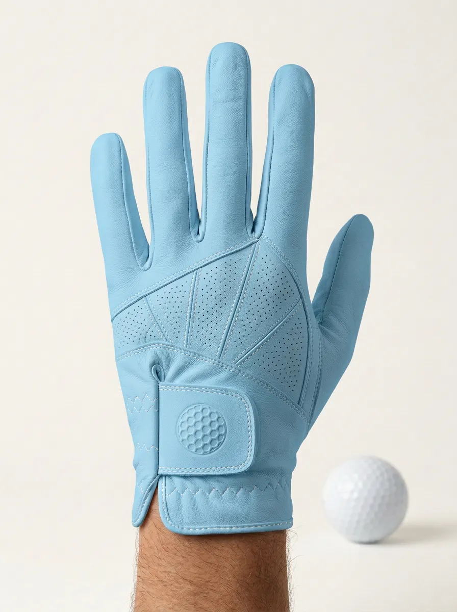 Athletic Embossed Leather Golf Glove