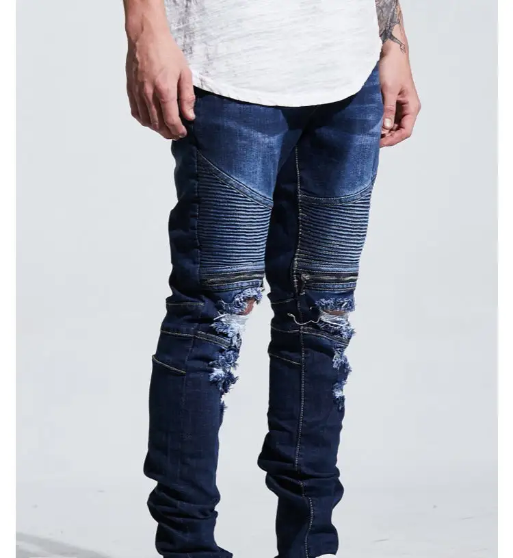 Ripped Detail Casual Jeans
